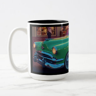 Chartreuse Vintage Rocket Coupe Classic Fifties Ca Two-Tone Coffee Mug
