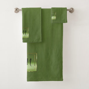 Chartreuse Yellow Green Make it Yours Gradient Bath Towel Set