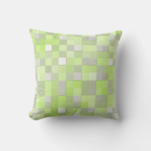 Chartreuse Yellow Mosaic Pattern Cushion
