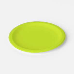 Chartreuse Yellow (solid color)  Paper Plate
