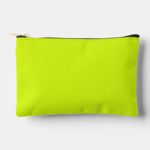 Chartreuse Yellow solid colour Accessory Pouch