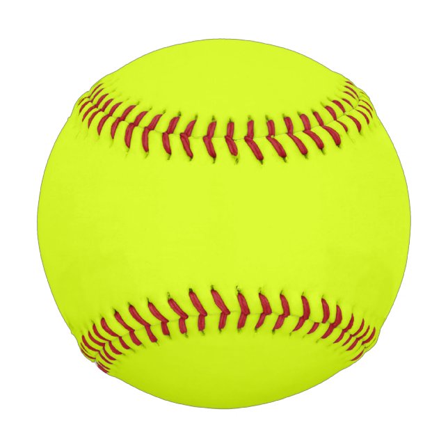 Chartreuse Yellow solid colour Baseball (Front)