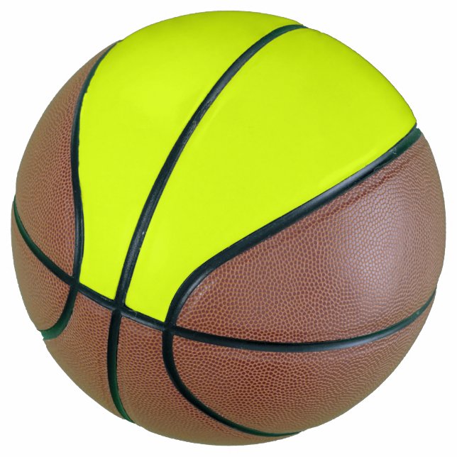Chartreuse Yellow solid colour Basketball (Angled)
