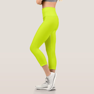 Chartreuse Yellow (solid colour) Capri Leggings