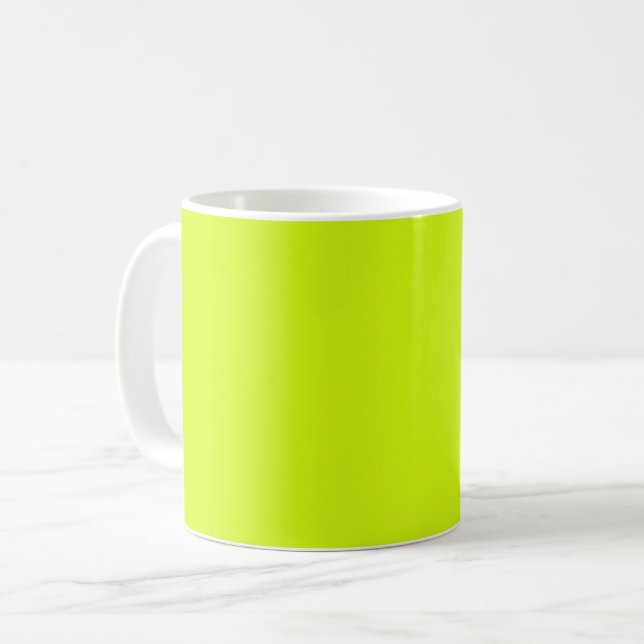 Chartreuse Yellow solid colour Coffee Mug (Front Left)