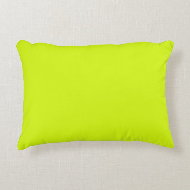  Chartreuse Yellow (solid colour)  Decorative Cushion (Front)