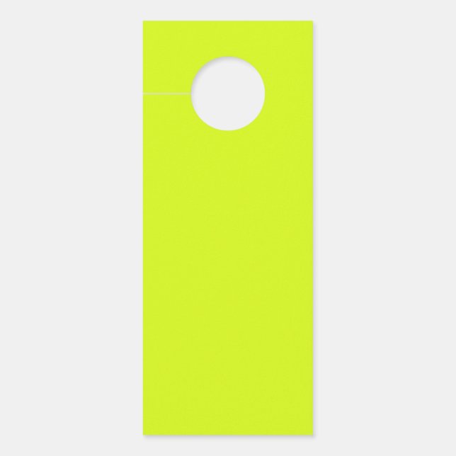  Chartreuse Yellow (solid colour)  Door Hanger (Front)