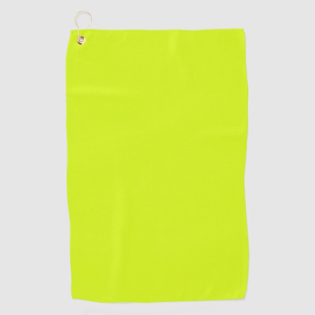  Chartreuse Yellow (solid colour)  Golf Towel (Front)