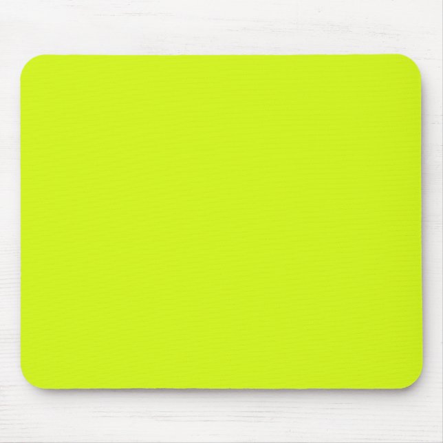 Chartreuse Yellow solid colour Mouse Mat (Front)