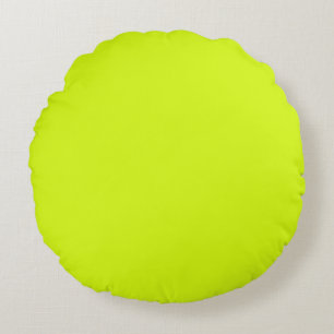Chartreuse Yellow (solid colour) Round Cushion