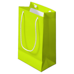 Chartreuse Yellow solid colour Small Gift Bag