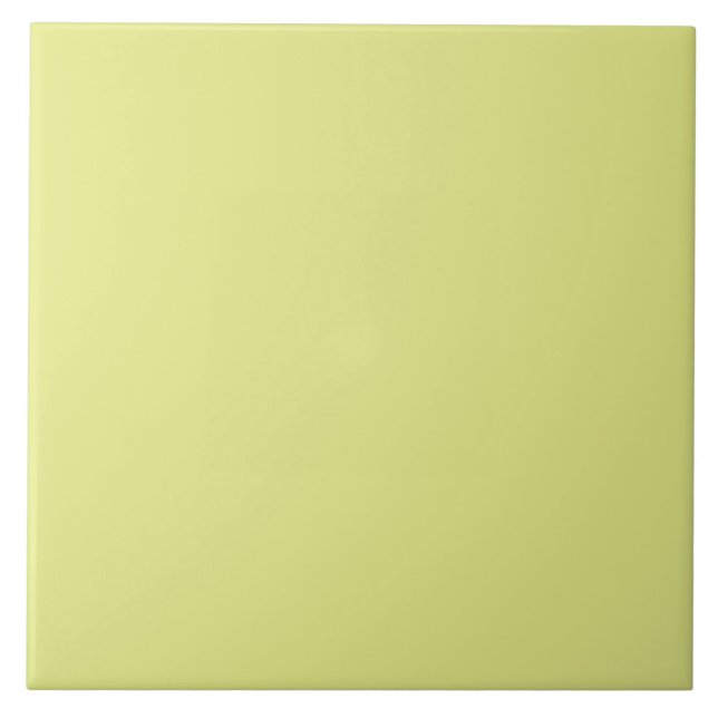 Chartreuse-Yellow solid colour Tile (Front)