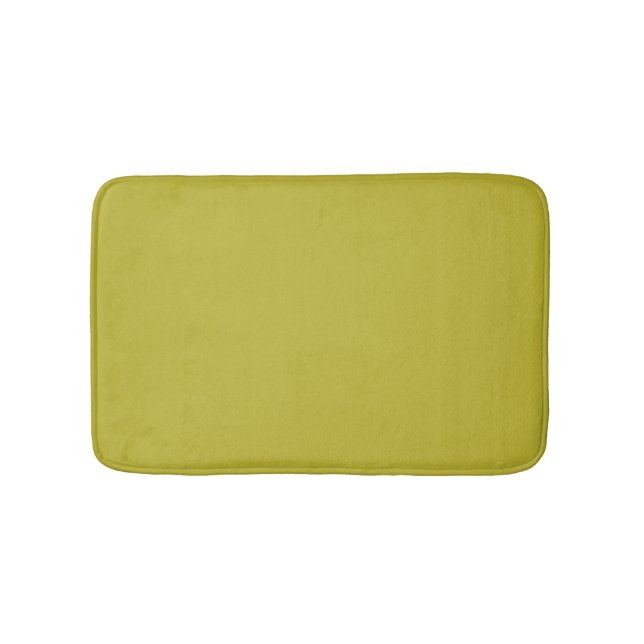CHARTREUSE Yellowish Green Solid Colour  Bath Mat (Front)