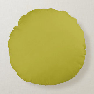 CHARTREUSE Yellowish Green Solid Colour Round Cushion