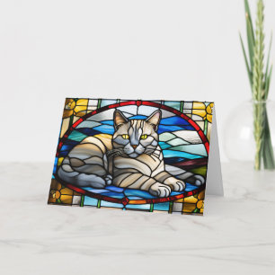Chartreux Stained Glass Card