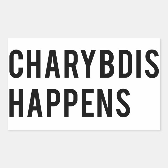 Charybdis happens rectangular sticker (Front)