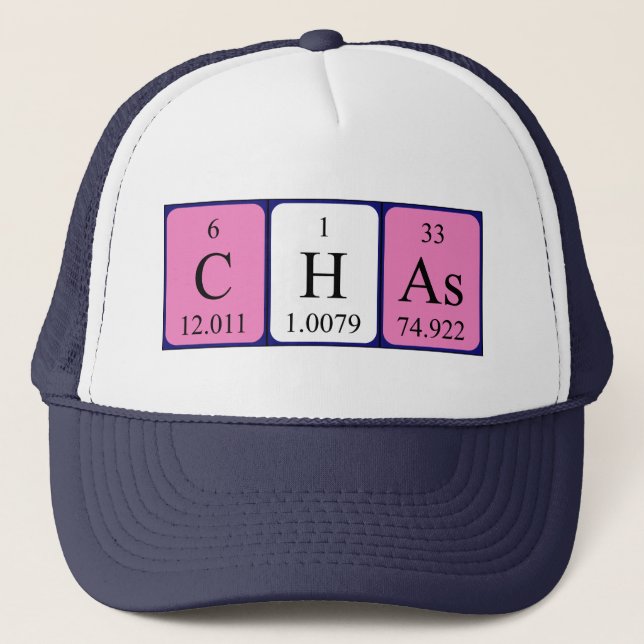 Chas periodic table name hat (Front)
