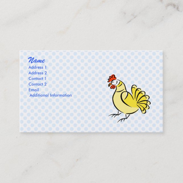 Chase Chicken Business Card (Front)