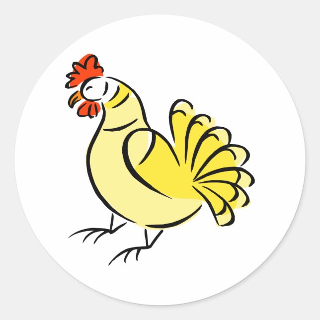 Chase Chicken Classic Round Sticker (Front)
