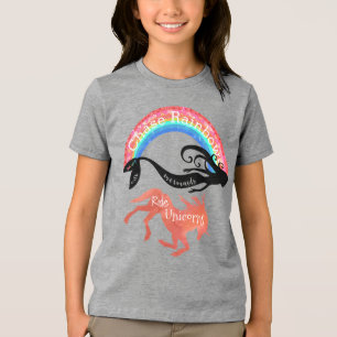 Chase Rainbows Swim with Mermaids, Ride Unicorns Tri-Blend Shirt