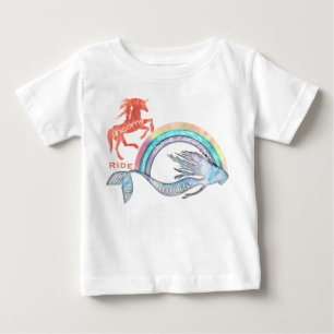 Chase Raindows Swim with Mermaids, Ride Unicorns Baby T-Shirt
