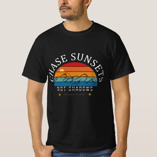 Chase Sunsets: Inspirational Sunset Aesthetic Tee (Front)