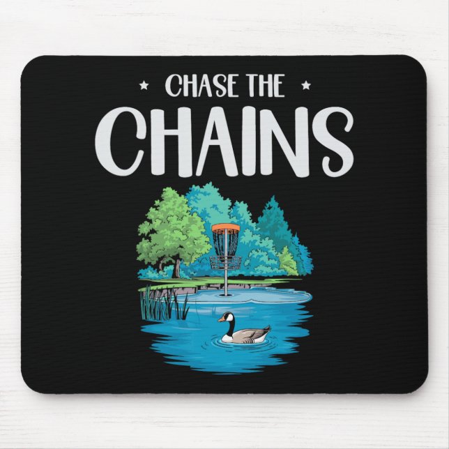 Chase The Chains Disc Golf Scenic Nature  Mouse Mat (Front)
