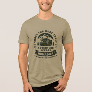 Chase the Dust Trails®: Adventure Echoes™ Retro RV Tri-Blend Shirt