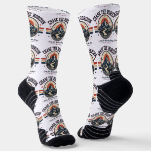 Chase The Horizon Trail Running Club Vintage Tee Socks
