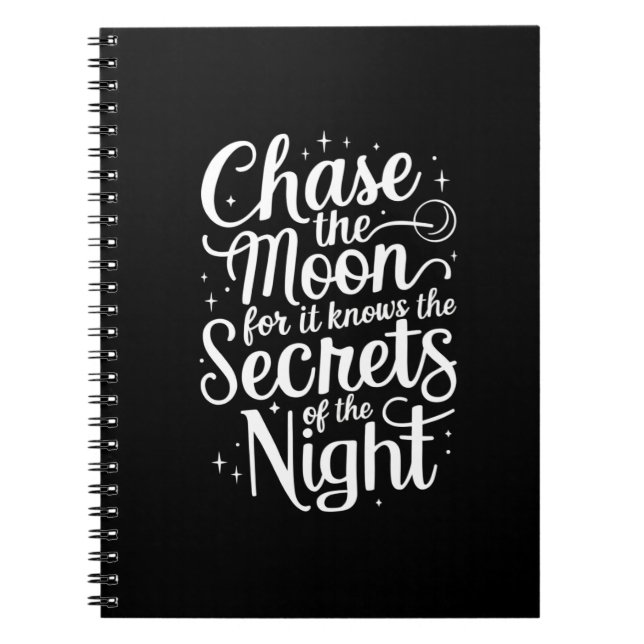 Chase the Moon Notebook (Noir) (Front)