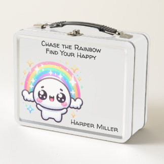 Chase the Rainbow and Find Your Happy Metal Lunch Box