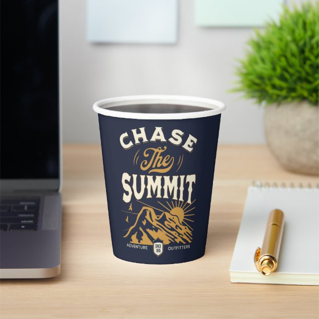 chase the summit mountains nature lover paper cups (Insitu)