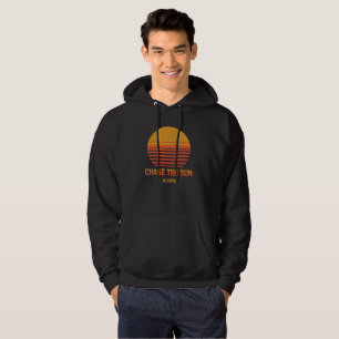 Chase The Sun Retro Sunset 70s Custom Template Hoodie