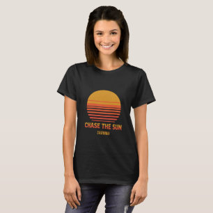 Chase The Sun Retro Sunset 70s Custom Template T-Shirt