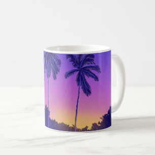 Chase the Sun – Tropical Palm Tree Sunset Vibe Coffee Mug