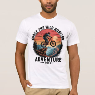 Chase the Wild Horizon Mountain Biker Vintage Adve T-Shirt