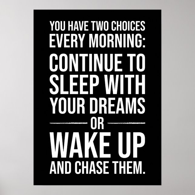 Chase Your Dreams - Gym, Hustle, Success, Inspire Poster (Front)