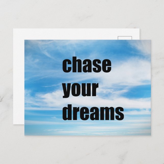 Chase your dreams postcard (Front/Back)