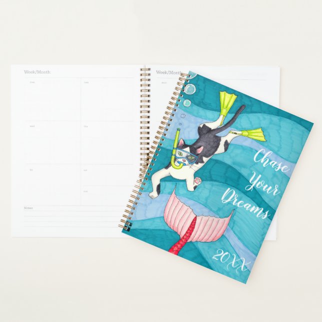 Chase Your Dreams Scuba Kitty Any Date Planner (Display)