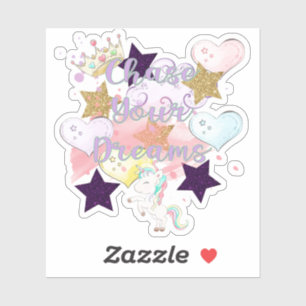 Chase Your Dreams - Unicorn, Hearts, And Stars