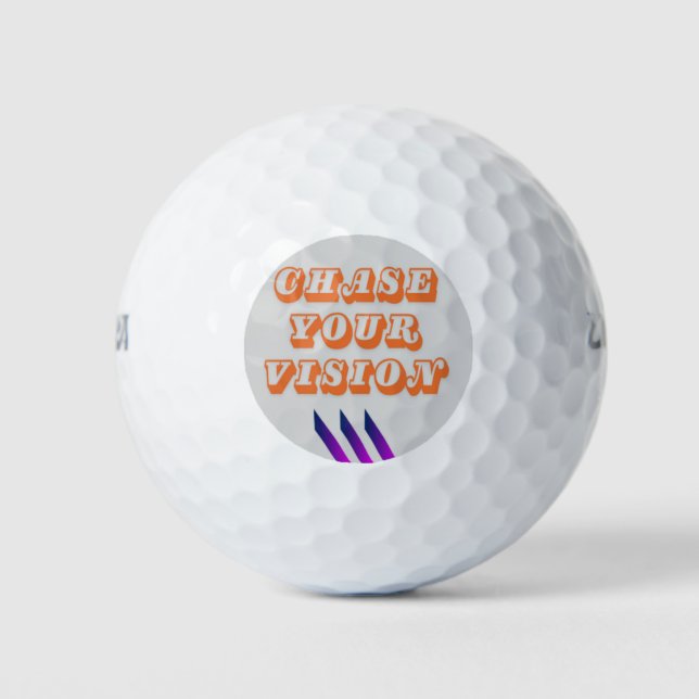 "Chase Your Vision - Precision Golf Balls" Balls (Front)