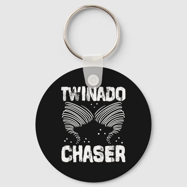 Chaser Funny Mum Dad Twin Parents  Key Ring (Front)