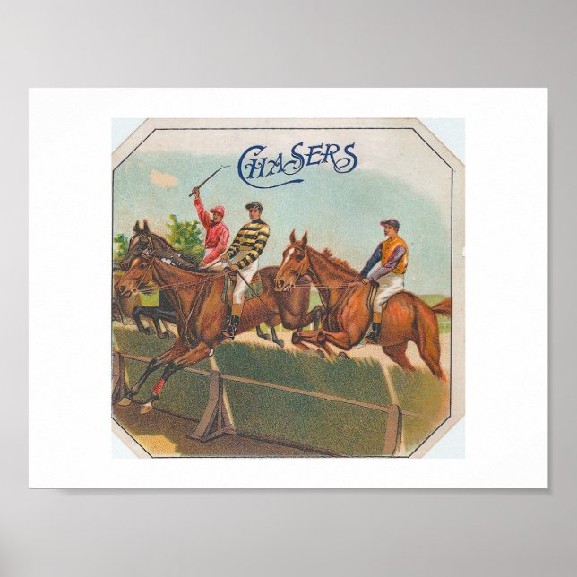 Chasers Vintage Horse Racing Poster (Front)