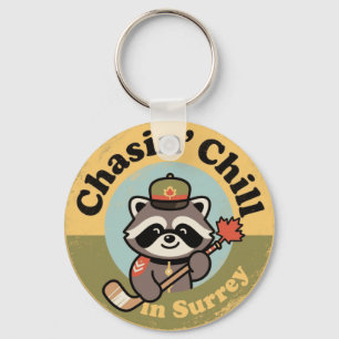 Chasin’ Chill Surrey with a Cool Raccoon Mountie Key Ring