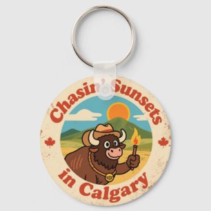 Chasin’ Sunsets_ Calgary Prairie-Inspired Key Ring