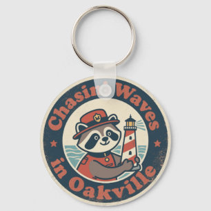 Chasin’ Waves in Oakville Funny Racoon Mountie Key Ring