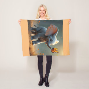 Chasing A Butterfly Fleece Blanket