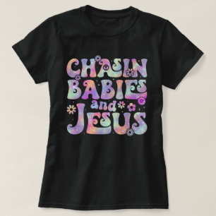 Chasing Babies And Jesus Christian Mum T-Shirt