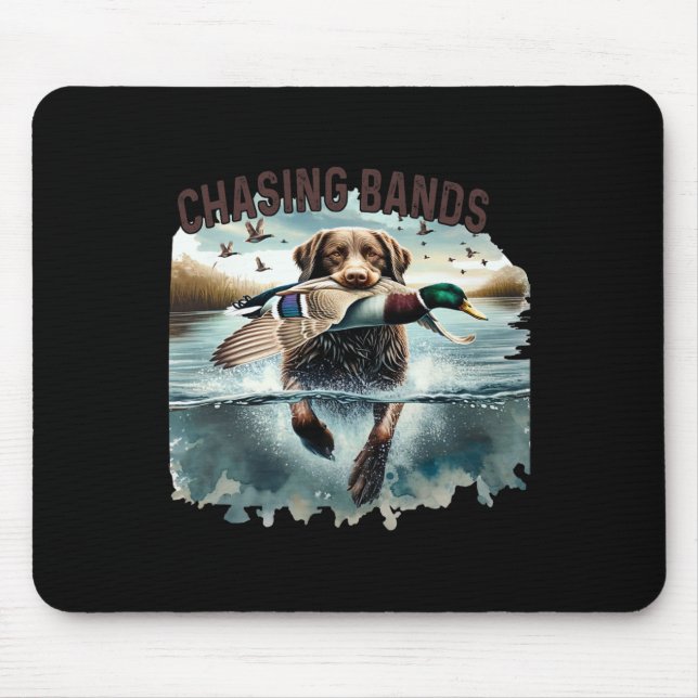 Chasing Bands Duck Hunting  Mouse Mat (Front)