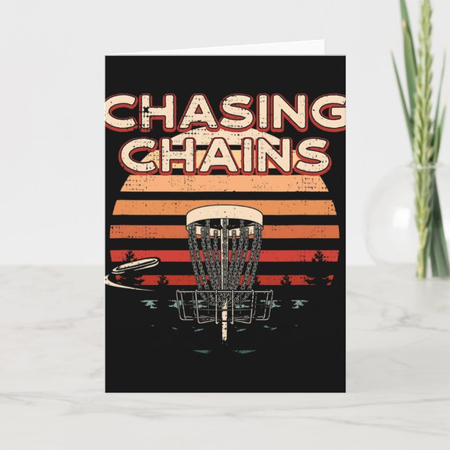 Chasing Chains Disc Golf Hobby Disc Golfer Pastime Card (Front)
